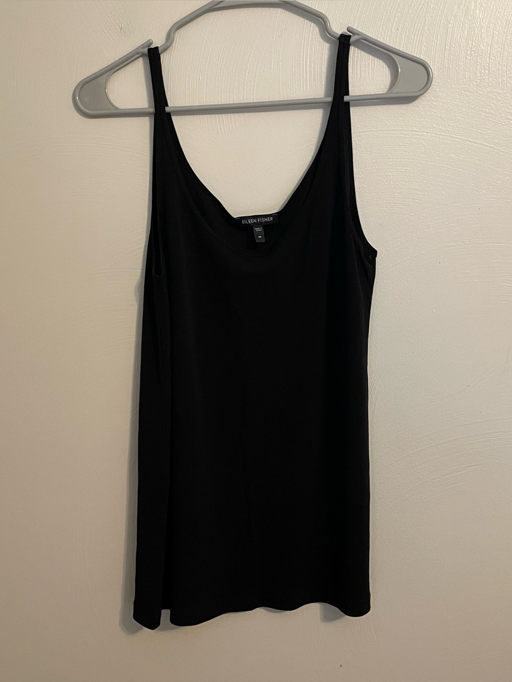 Eileen Fisher 100% Silk Black Tank Top Size Medium